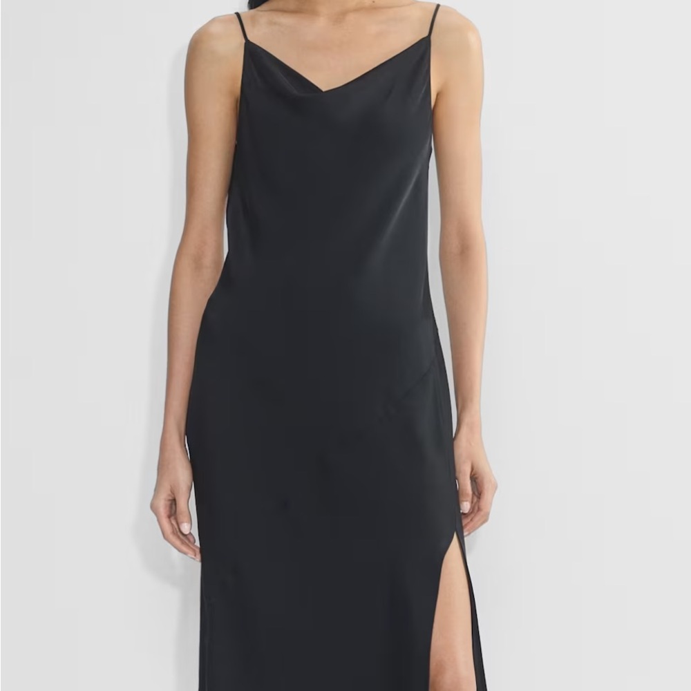 Aritzia Babaton 2025 Black Satin Dress